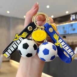 Football Pendant Supplier - OEM Custom 3D PVC Keychain