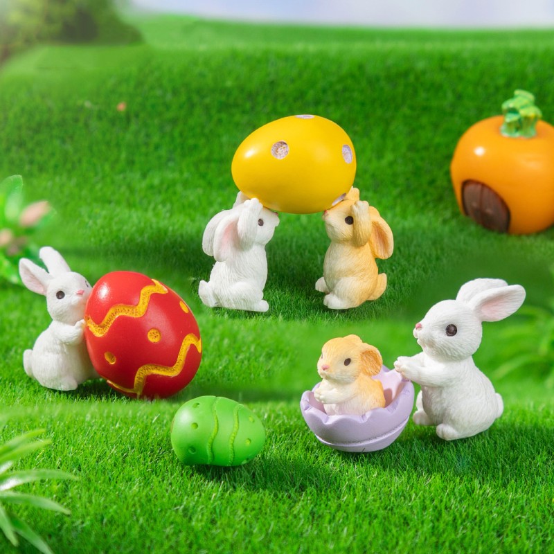 Easter Bunnies Supplier - OEM Custom Miniature Resin Rabbits