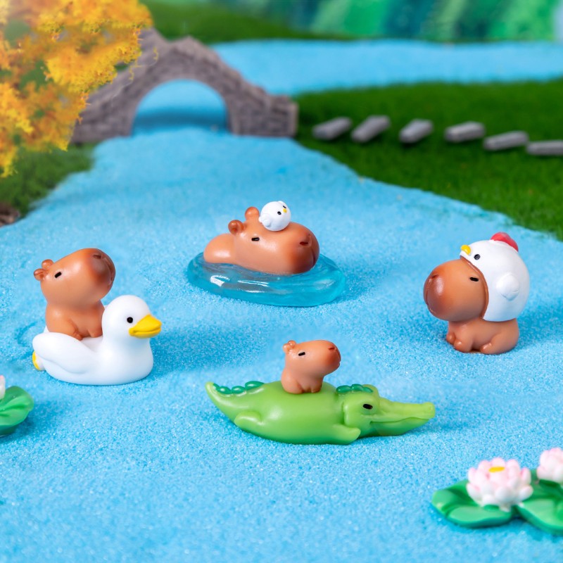 Capybara Figurines Supplier - OEM Custom Resin Animal Miniatures