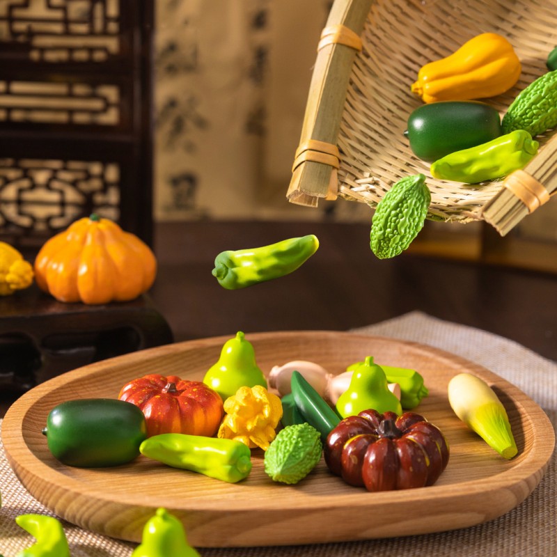 Vegetable Figurines Manufacturer - OEM Custom Pumpkin Chili Miniatures