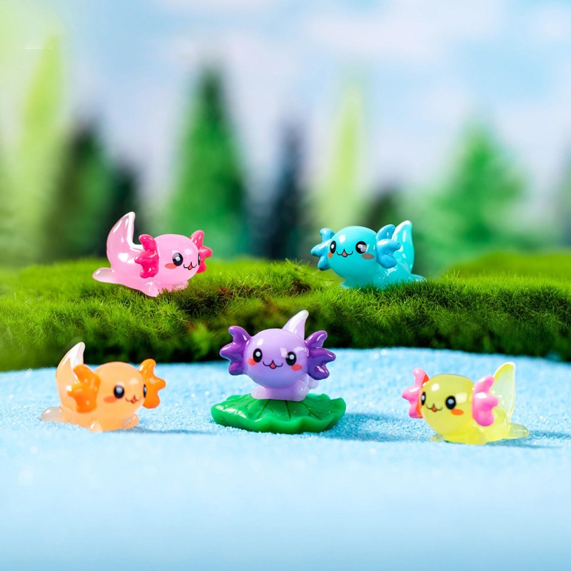 Axolotl Figurines Factory - OEM Custom Multi Color Keychain
