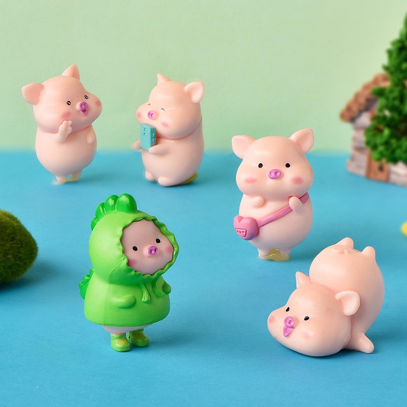 Pig Figurines Supplier - OEM Custom Cake Topper Miniatures