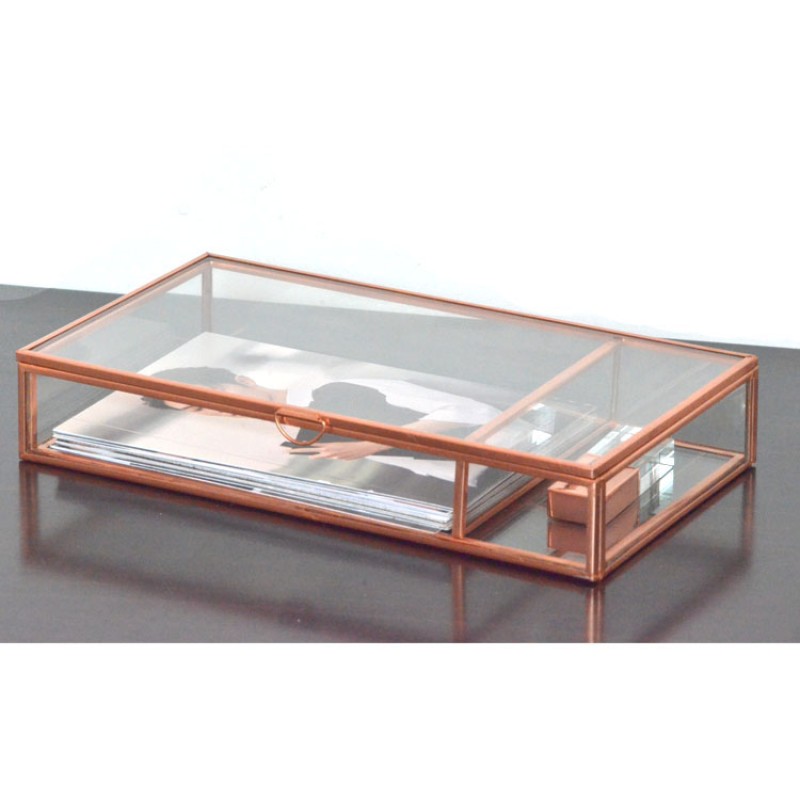Photo Storage Factory - Clear Glass Album Box Organizer