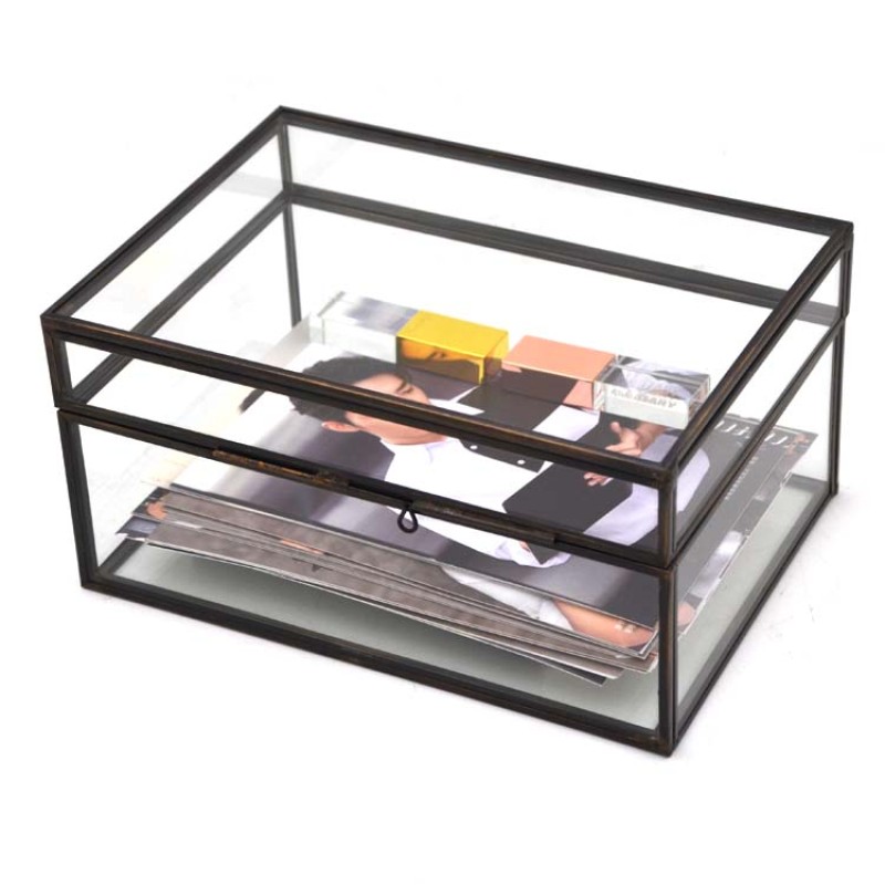 Photo Box Manufacturer - Glass Gold Wedding Favor Box