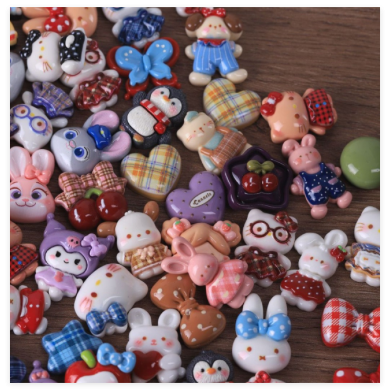 Resin Charm Factory - Flatback Animal Cat Bear Rabbit Cabochon