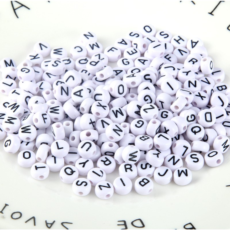 Resin Beads Manufacturer - Mixture Enamel Alphabet Beads