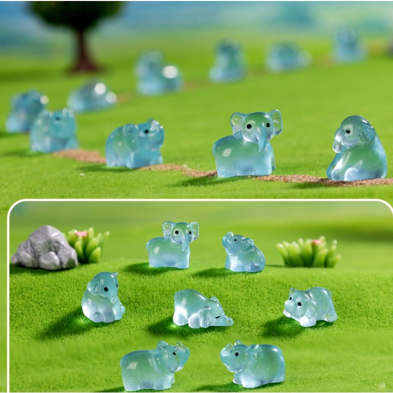 Glow Charms Manufacturer - Elephant Resin Dollhouse Figures