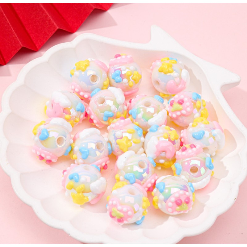 Hand-painted Beads Manufacturer - Acrylic Loose Beads for Jewelry