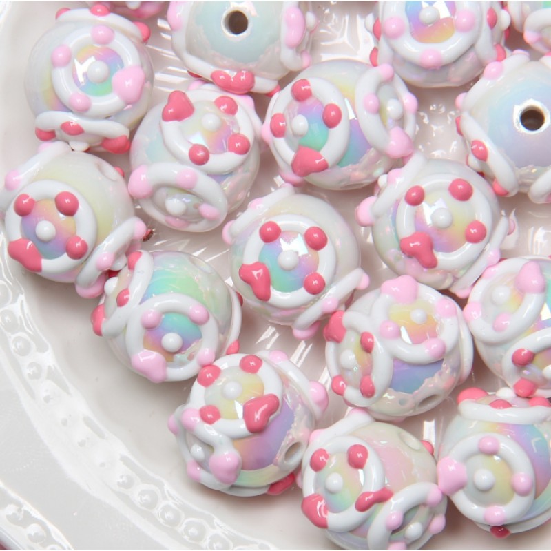 Resin Beads Factory - Chunky Necklace Rhinestone Ball Beads