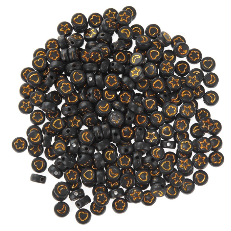 Acrylic Beads Manufacturer - 100pcs Flat Round Cube Beads