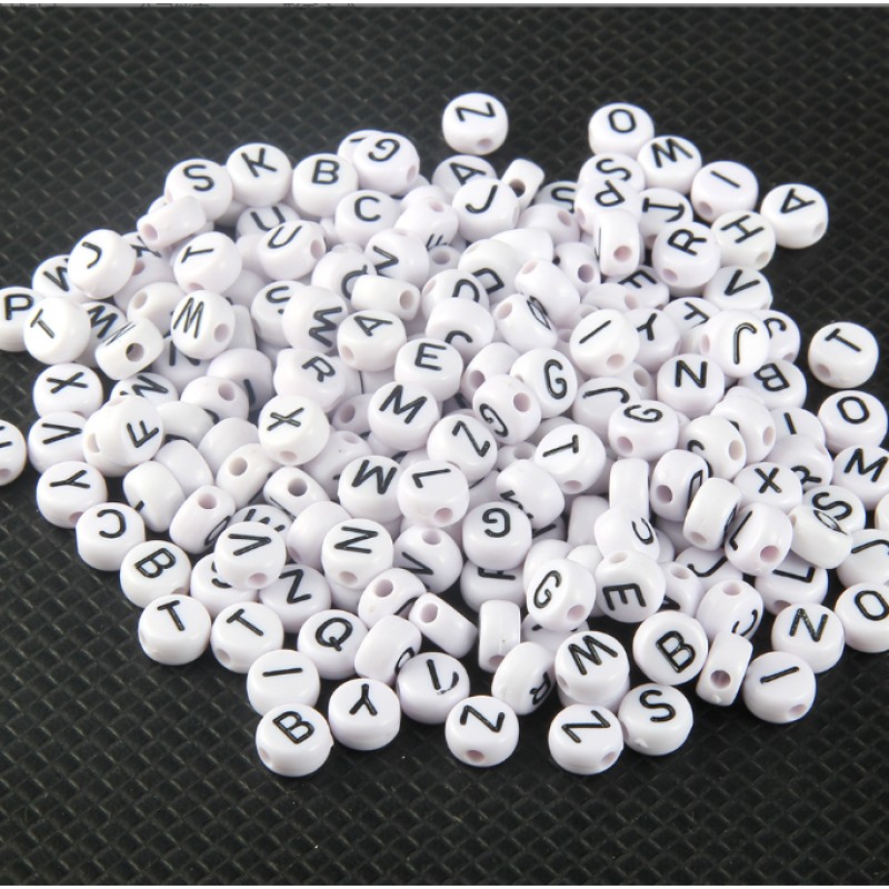 Resin Beads Manufacturer - Mixture Enamel Alphabet Beads