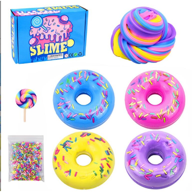 Slime Charms Manufacturer - 4pcs Donut Cotton Sprinkles