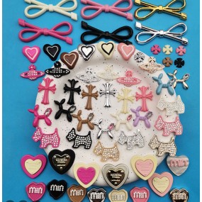 Rhinestone Charms Manufacturer - Diamond Dog Bowknot Keychain