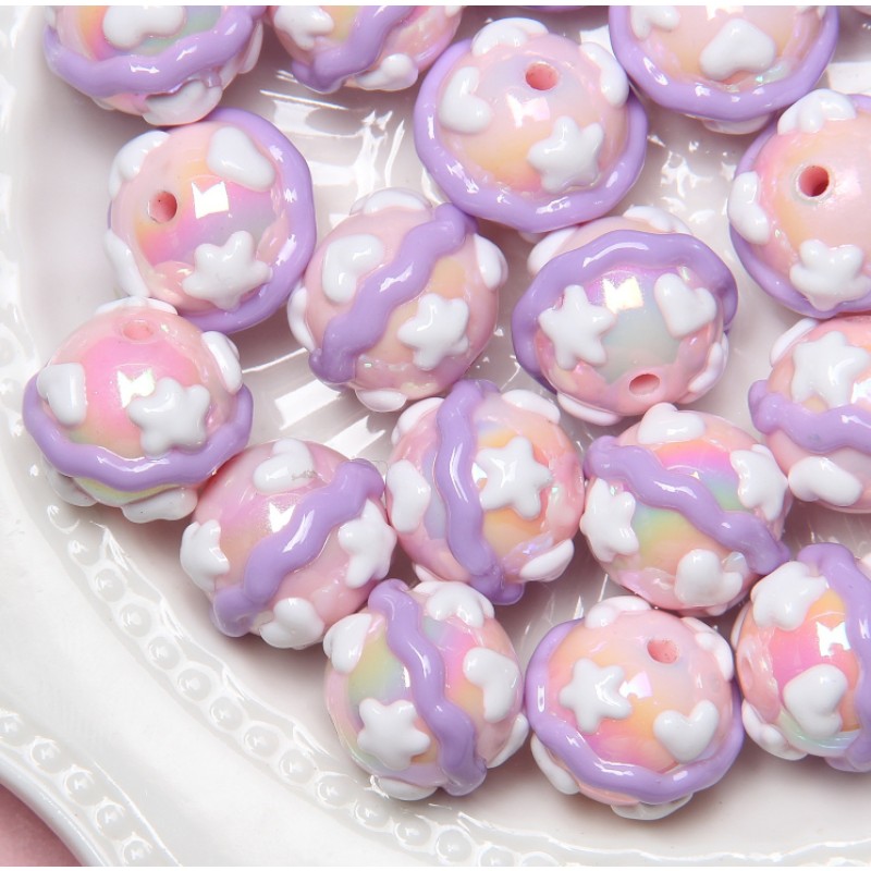 Resin Beads Factory - Chunky Necklace Rhinestone Ball Beads
