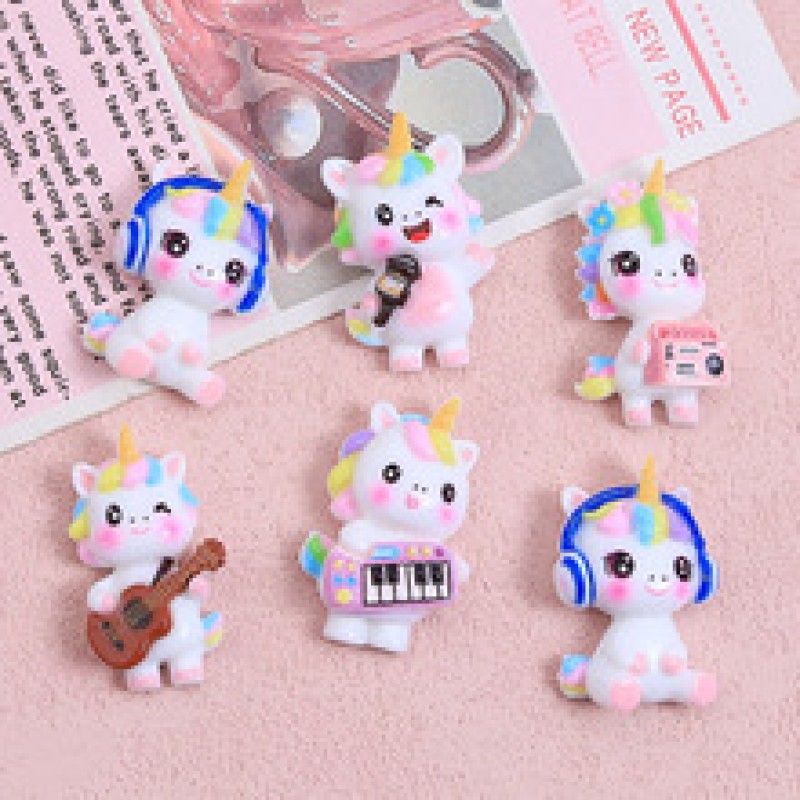 Unicorn Charms Factory - Music Kawaii Cartoon Resin Dolls