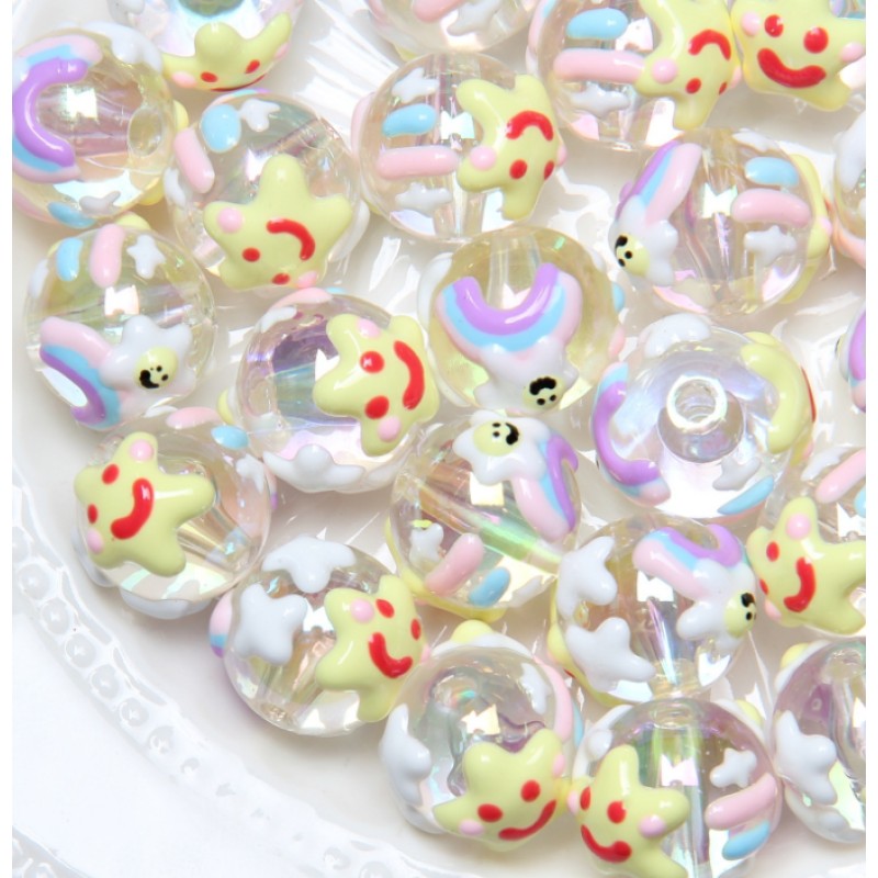 Resin Beads Factory - Chunky Necklace Rhinestone Ball Beads