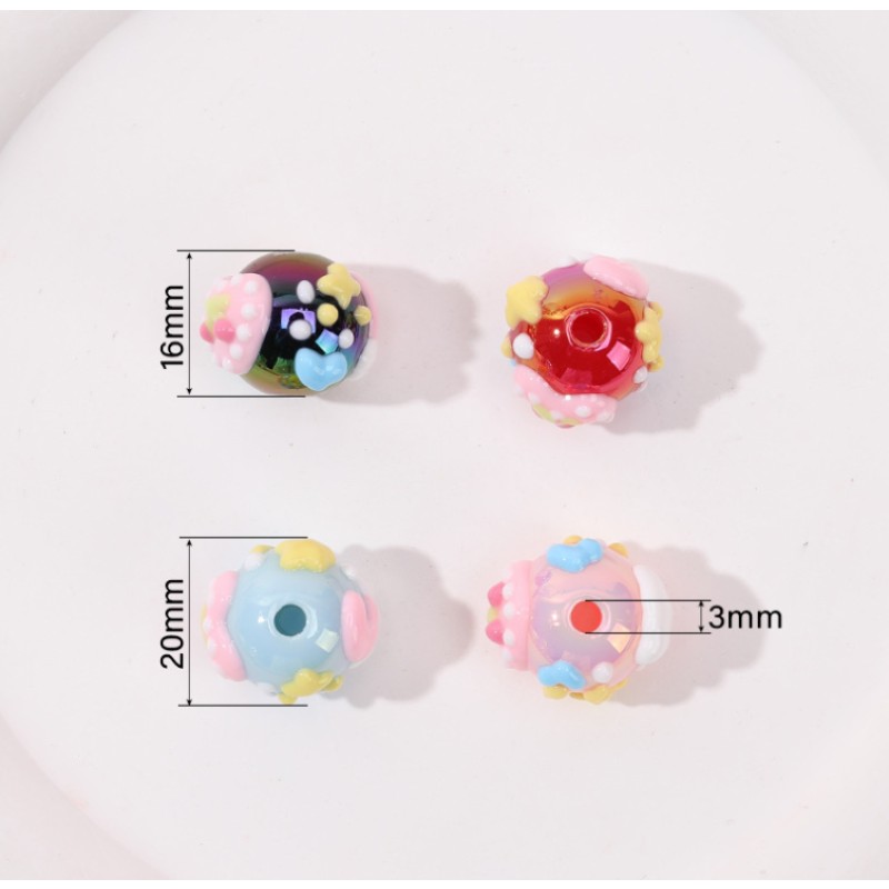 Hand-painted Beads Manufacturer - Acrylic Loose Beads for Jewelry