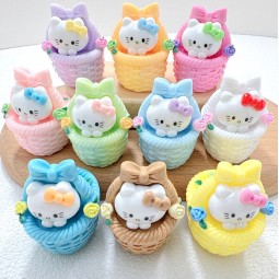 Cat Figures Factory - Flower Basket Car Desktop Ornaments