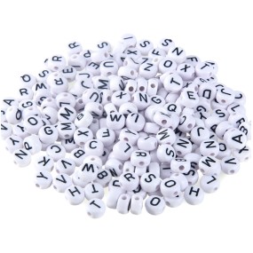 Resin Beads Manufacturer - Mixture Enamel Alphabet Beads