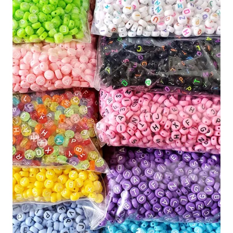Smile Face Beads Factory - 10mm Acrylic Crackle Spacer Beads
