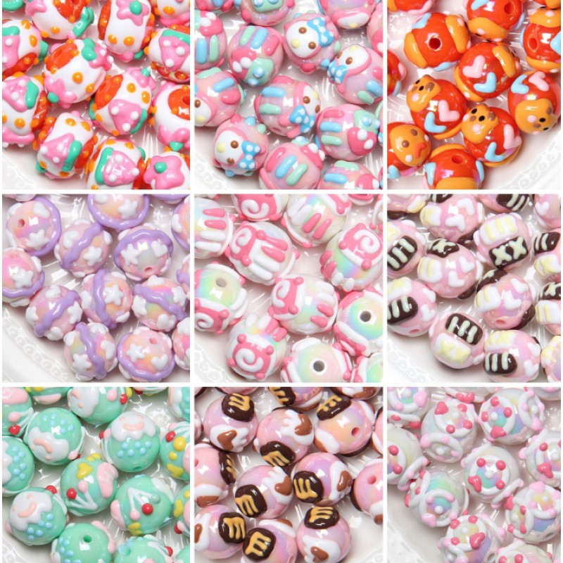 Resin Beads Factory - Chunky Necklace Rhinestone Ball Beads