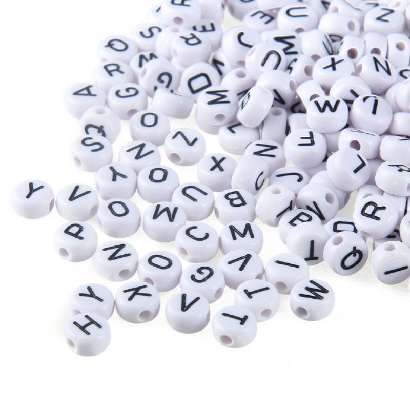 Resin Beads Manufacturer - Mixture Enamel Alphabet Beads