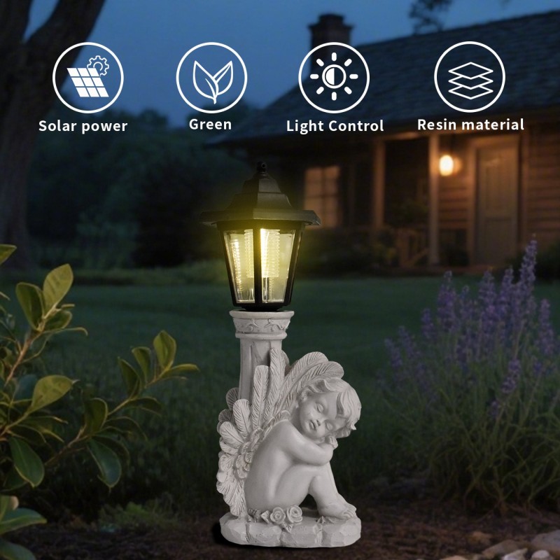 Solar Light Factory - Polyresin Angel Garden Ornament