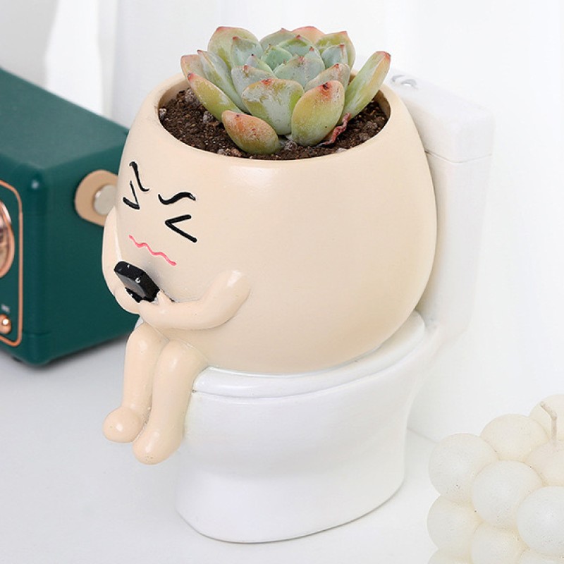 Toilet Planter Factory - Cute Face Succulent Pot Novelty