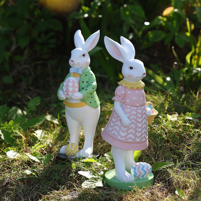Easter Decoration Manufacturer - Custom Bunny Couple Garden Statue