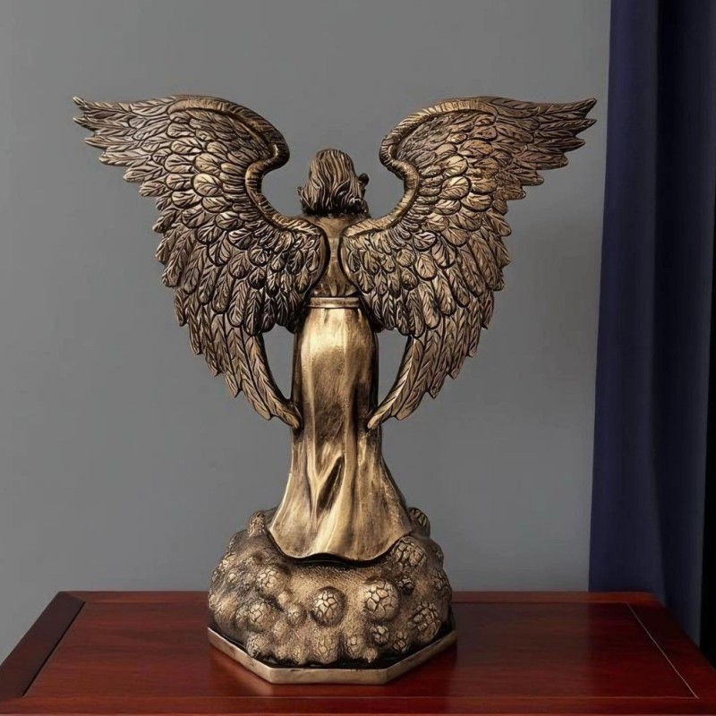 Angel Sculpture Manufacturer - Bronze Wing Archangel Resin Art