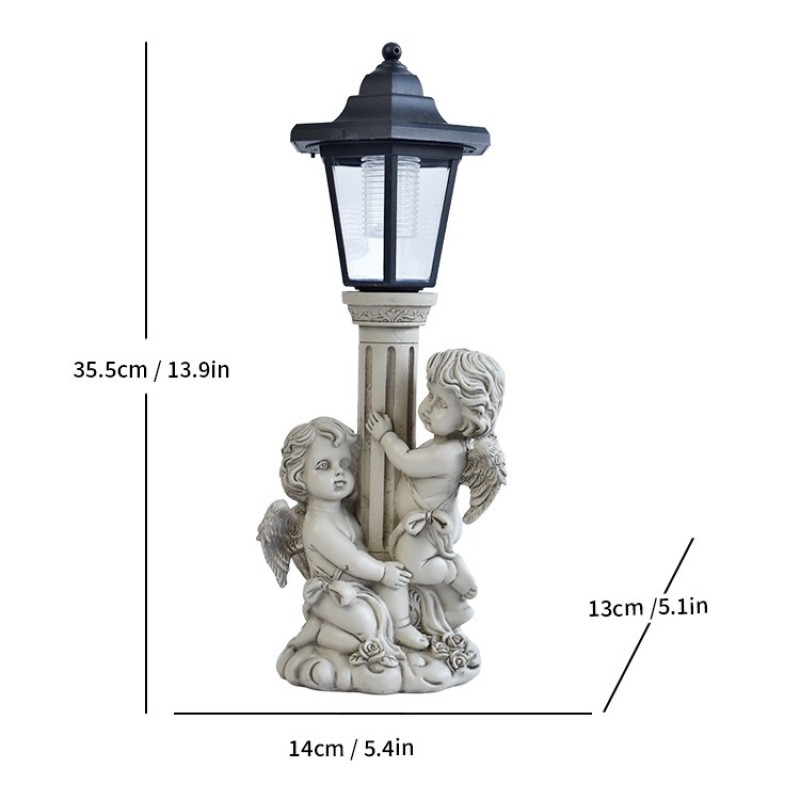 Solar Light Factory - Polyresin Angel Garden Ornament