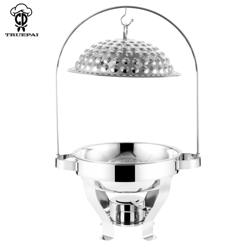 Chafing Dish Set Manufacturer - Luxury Arabic Design 8L Gold Buffet Warmer