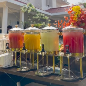 Drink Dispenser Factory - OEM 16L Half Gold Beverage Dispenser for Cafeteria