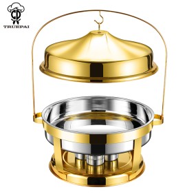 Chafing Dish Set Manufacturer - 20L Golden Stainless Steel Buffet Warmer