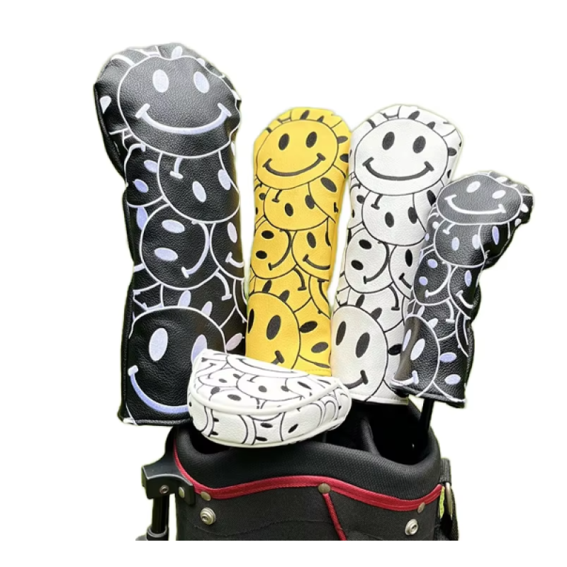 Golf Club Cover Supplier - Wooden Smiling Face Fairway Wood Protection