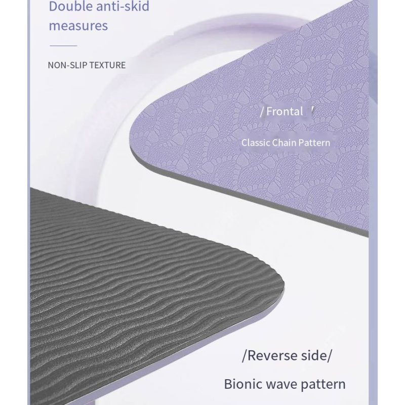 Yoga Mat Supplier - Eco-Friendly PTE Double Sided 6-8mm Thick