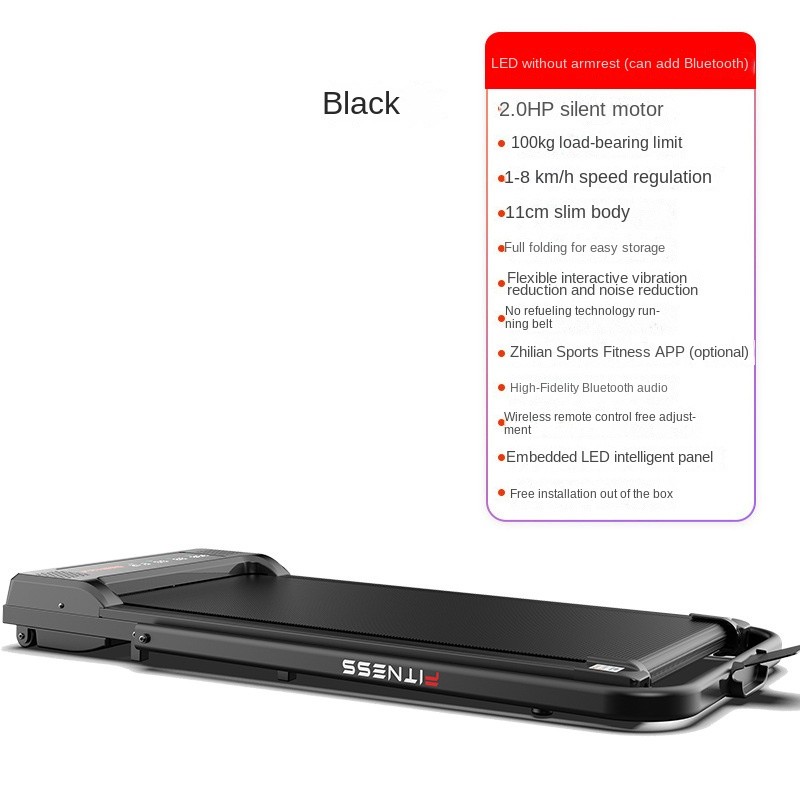 Treadmill Factory - Quiet Foldable Flat Large Screen Cross-Border