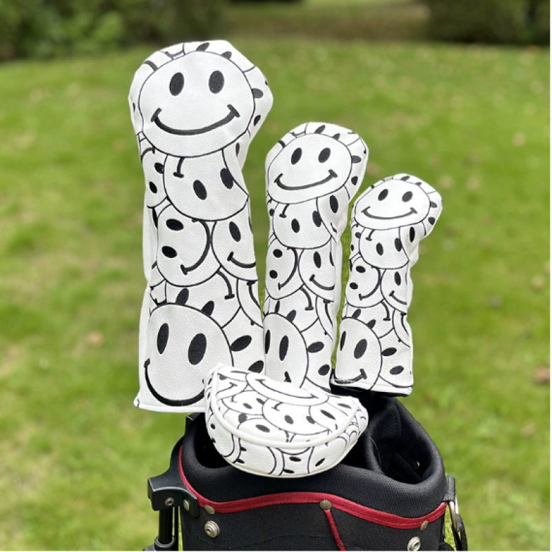 Golf Club Cover Supplier - Wooden Smiling Face Fairway Wood Protection
