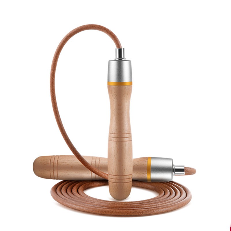 Skipping Rope Supplier - Adjustable Speed Wooden Handles Metal Bearings