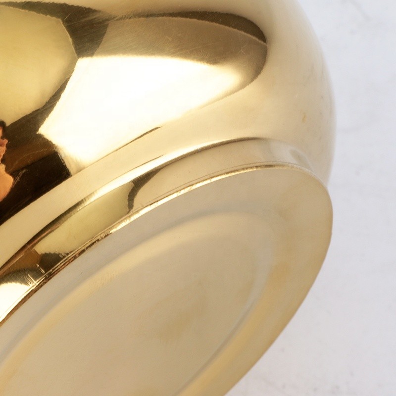 Water Kettle Supplier - 0.75L Golden Wood Handle Round Tea Pot