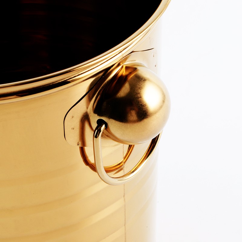Ice Bucket Supplier - 12L Silvery/Gold Stainless Steel Hotel Ice Bucket