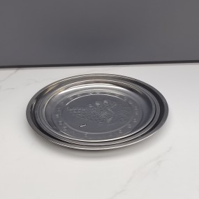 Serving Tray Factory - Round Polished Stainless Steel Multifunction Tray