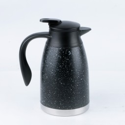 Water Kettle Supplier - 1.6L Black Double Wall Vacuum Hot Water Pot