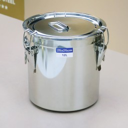Storage Barrel Supplier - 12L Stainless Steel Kitchen Storage Container