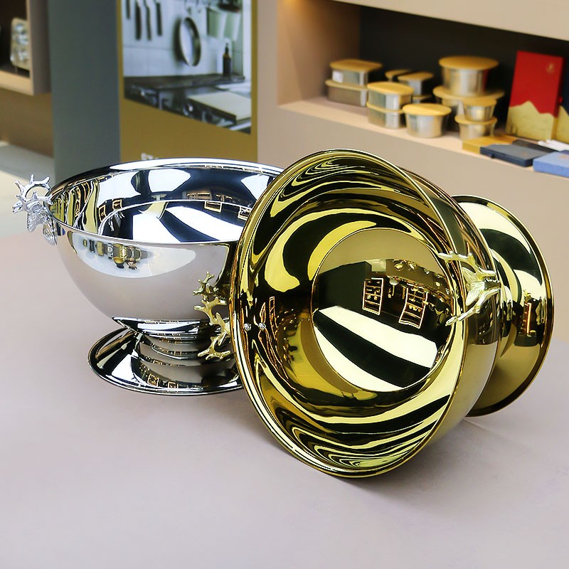 Ice Bowl Supplier - High Quality Small Golden Wine Chiller Bucket