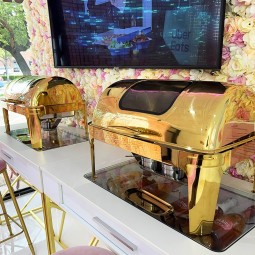 Chafing Dish Set Factory - Luxury Gold Stainless Steel Buffet Warmer