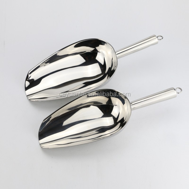 Ice Scoop Factory - Stainless Steel Ice Scraper Container with Handle