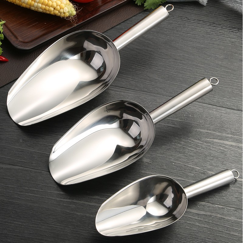 Ice Scooper Manufacturer - Stainless Steel Flour Scoop Bar Metal Shovel