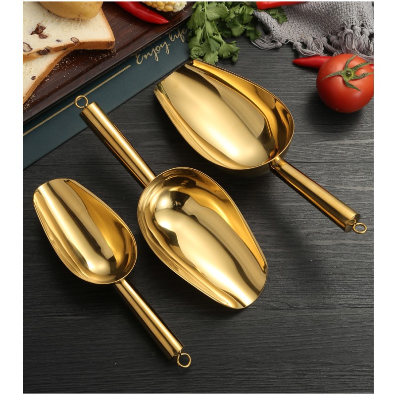 Ice Scooper Manufacturer - Stainless Steel Flour Scoop Bar Metal Shovel