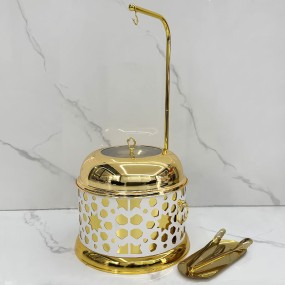 Chafing Dish Set Supplier - Stainless Steel Gold Buffet Heating Equipment